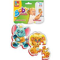 Магнитные беби пазлы Vladi Toys Зоопарк 2 шт. (VT3208-01)