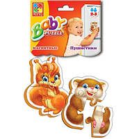 Магнитные беби пазлы Vladi Toys Пушистики 2 шт. (VT3208-04)