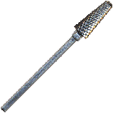 ТВС H_704m Конус округлений синій,Ø 6мм середній абразив для зняття штучного матеріалу. Південна Корея., фото 3