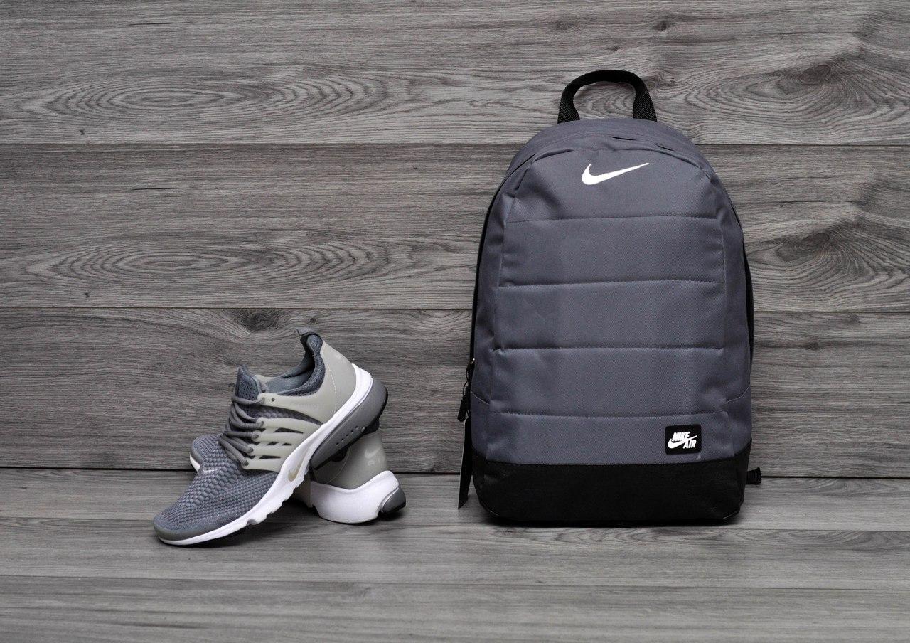 Рюкзак Nike air спортивний міський чоловічий сірий портфель сумка найк для ноутбука