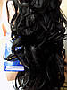 Хвіст шиньйон довгий кучерявий на крабі чорний JC902B-1, фото 3