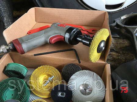 3M 64874 - Пневматична кутова шліфувальна машина з пістолетною рукояткою, 75 мм, фото 1