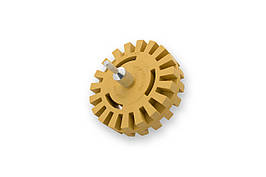 Круг для зняття двостороннього скотчу - Flexipads Toothed Tape Erazer Width Wheel 100 мм (4") жовтий (TE400)