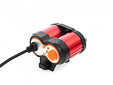 Фара 2XLED T6 анодована з кнопкою і живлення USB, фото 4