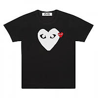 Футболка с принтом Comme des Garcons Hearts Logo мужская XS