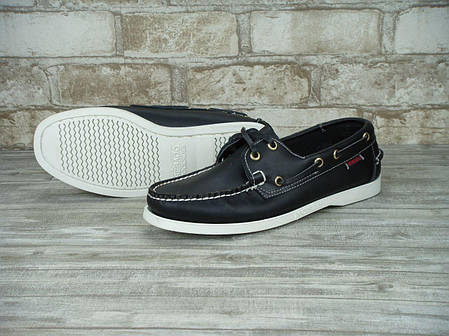 Мокасини топсайдеры чоловічі SEBAGO Black, себаго. ТОП Репліка ААА класу., фото 2