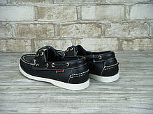 Мокасини топсайдеры чоловічі SEBAGO Black, себаго. ТОП Репліка ААА класу., фото 3