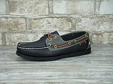 Мокасини топсайдеры чоловічі SEBAGO Black/Grey, себаго. ТОП Репліка ААА класу., фото 2