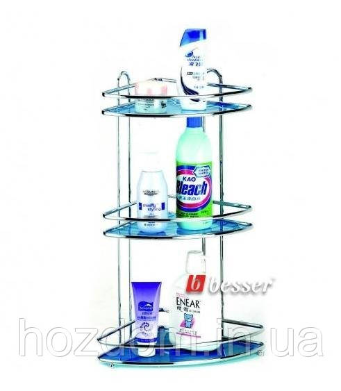 Полиця кутова трьох ярусна, фото 1