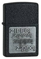 Зажигалка ZIPPO 363 PEWTER EMBLEM BLACK CRACKLE