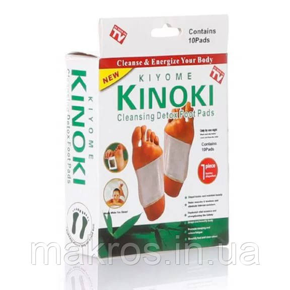 Лікувальний пластир Kinoki (Кіні) для очищення організму. Пластир на стопи. Токсиновивідні пластирі, фото 1