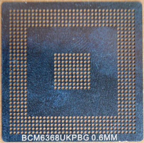 BGA трафарет BCM6368UKPBG 0,6 mm