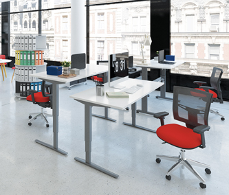 Conset 43 (S, W, B) Flex: Ергономічний комп'ютерний стіл (регульована довжина траверси-поперечки), фото 1