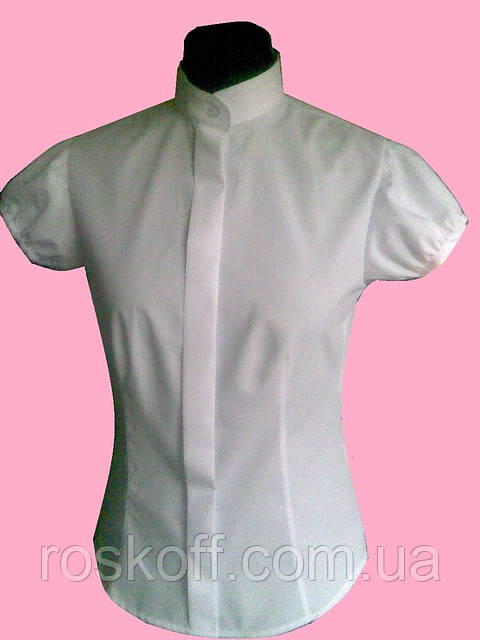 Жіноча блузка на короткий рукав білого кольору