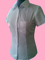 Жіноча блузка на короткий рукав білого кольору