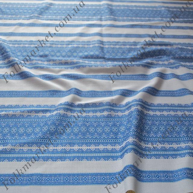 Ткань для скатерти с украинской вышивкой Виолетта ТДК-65 4/7 - фото 4 - id-p283548907