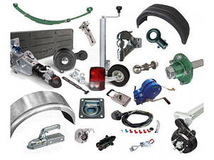 Комплектуючі та аксесуари до причепів