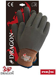 Рукавички робочі утеплені зі спеціальним покриттям Dragon Reis Польща WINFULL3 BRS