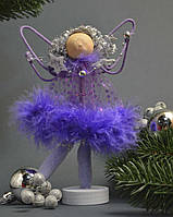 Новогоднее украшение Ангелочек фиолетовый