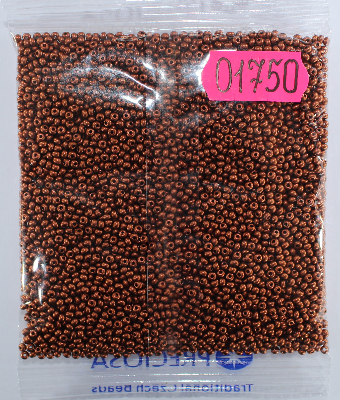 Бісер 10/0, No01750 темна мідь, металік (пач. 50 грамм)