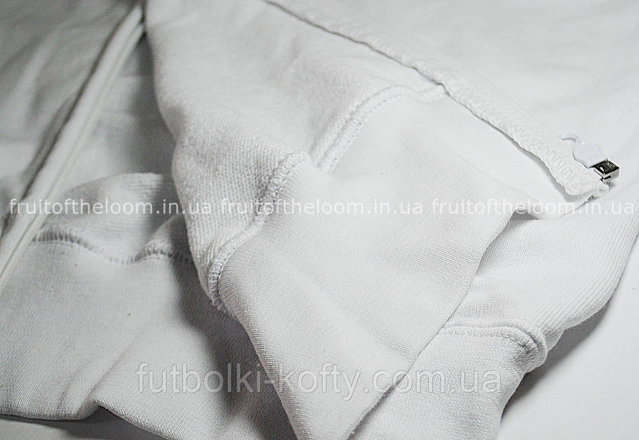 Мужская Лёгкая толстовка на замке Белая Fruit Of The Loom 62-144-30 L - фото 3 - id-p405969369