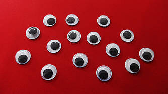 Око для іграшок круглі (10 мм) ч/б