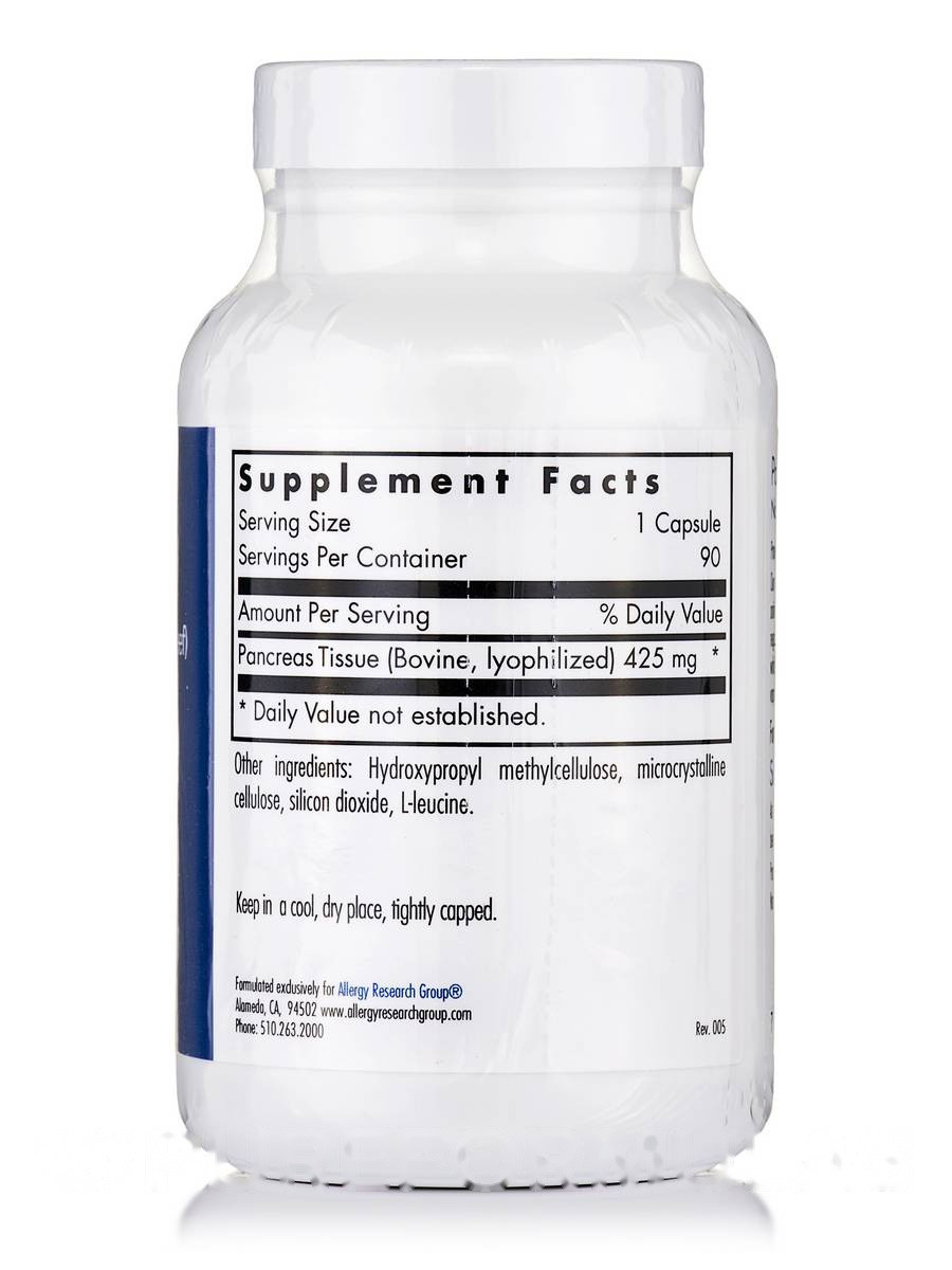 Купити Pancreas Beef Natural Glandular, 90 Capsules Vegetarian у Києві