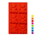 Форма силіконова для випікання Stenson "Ведмедики Барні" 6 штук,31х18х2,2 см