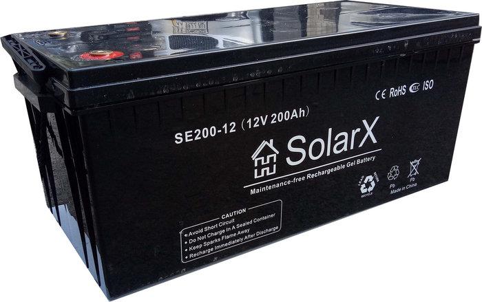 Гелевый аккумулятор SolarX SE200-12 (12V 200Ah) - фото 1 - id-p597224272