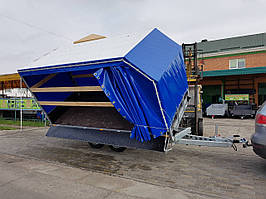 Причіп платформа самоскида + автовоз 4 м х 1,8 м х 2 м. Гальмівні торсиони.