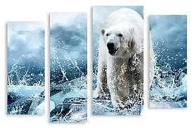 Модульна картина великий білий ведмідь