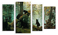 Модульная картина медведи в лесу