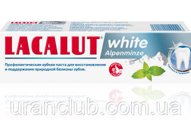 Зубна паста LACALUT white Alpenminze (Лакалут вайт альпійська м'ята) 75 мл, фото 1