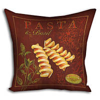 Подушка габардинова з принтом Pasta & Basil 40x40 (4P_PW016)