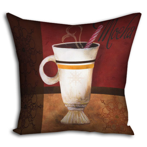 Подушка з принтом габардинова Mocha 30x30 (3P_PW029), фото 1