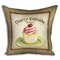 Подушка габардинова з принтом Cherry cupcake 40x40 (4P_PW052)