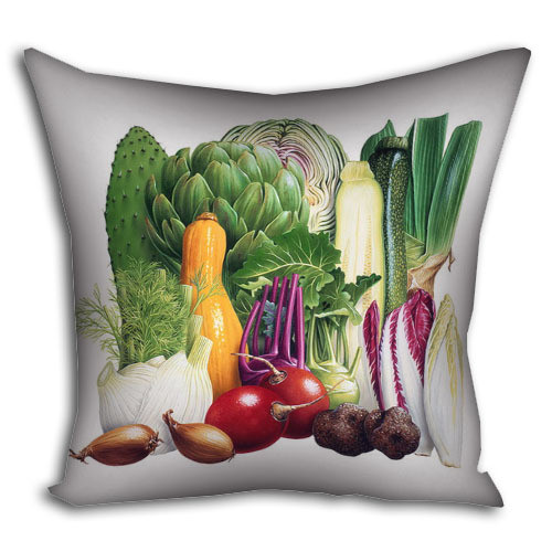 Подушка з принтом габардинова Овочі для декупажу 30x30 (3P_PW063), фото 1