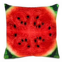 Подушка з принтом габардинова Розрізаний кавун 50x50 (5P_DP002)