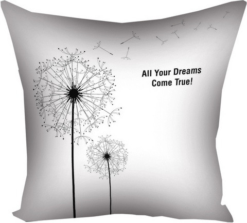 Подушка габардинова з принтом All your dreams come true! 50x50 (5P_BP006)