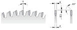 СМТ 297.081.10M Пила HW D=254 F=30 Z=80 K=3,2/2,5 <-5° для розпилювання кольорових металів, пластику, фото 8
