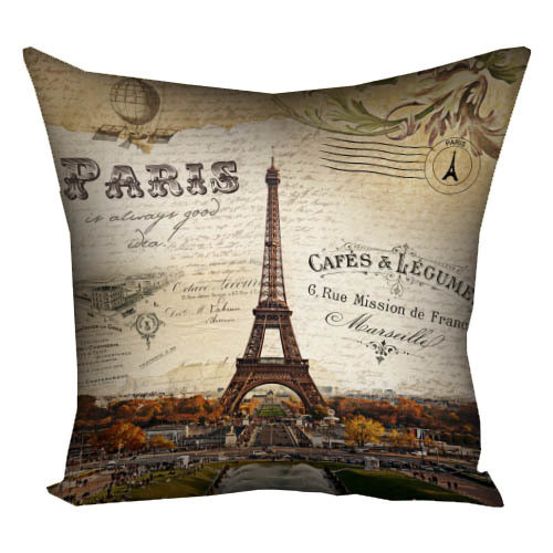 Подушка з принтом габардинова Paris 30x30 (3P_15L040), фото 1