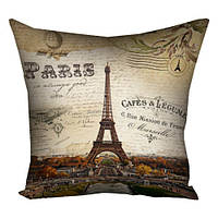 Подушка габардинова з принтом Paris 30x30 (3P_15L040)