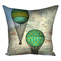 Подушка з принтом габардинова Повітряна куля 50x50 (5P_LP181)