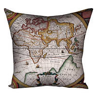 Подушка з принтом габардинова Карта 50x50 (5P_OS195)