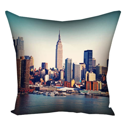 Подушка габардинова з принтом New York 40x40 (4P_OS205)