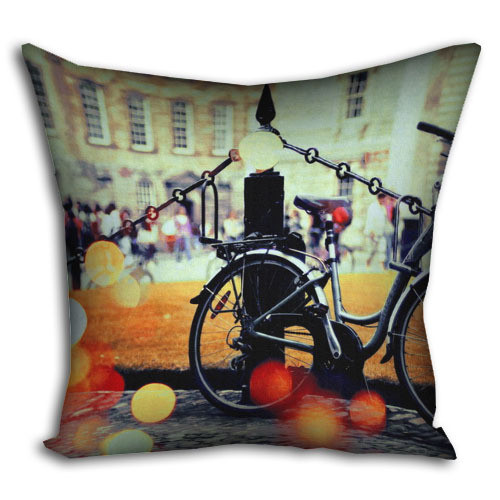 Подушка з принтом габардинова Міський велосипед 30x30 (3P_PW096), фото 1