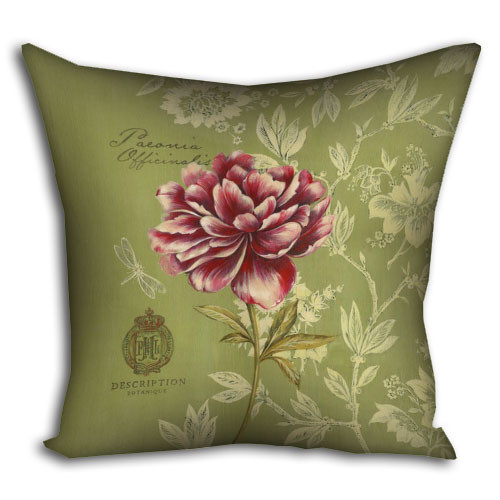 Подушка з принтом габардинова Paeonia officinalis 30x30 (3P_PW018), фото 1