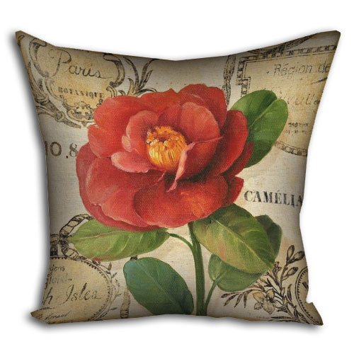 Подушка з принтом габардинова Camelia 30x30 (3P_PW047), фото 1