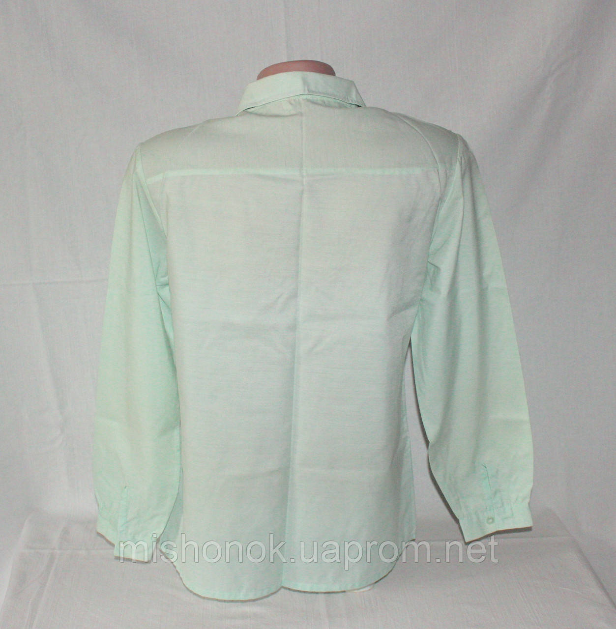 Нежная салатовая блуза с вышивкой, хлопок р.42 - фото 2 - id-p597350312