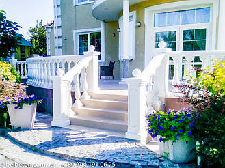 Балюстрада белая в с. Пологи | Балясины бетонные в Киевской области 13